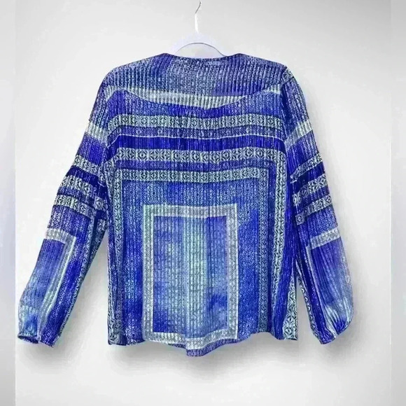 Womens Tie Front Silk Blouse by Parker Size Medium - Picture 4 of 9